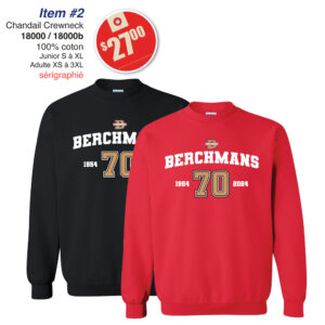 Item 02 Berchmans Chandail Crewneck 18000 18000B 2025